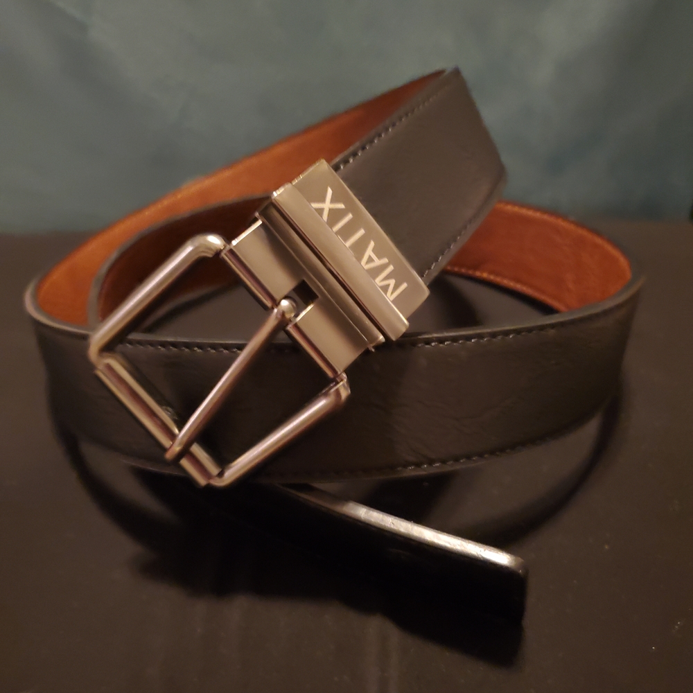 MATIX - Black -  Faux Leather - Men's Belt